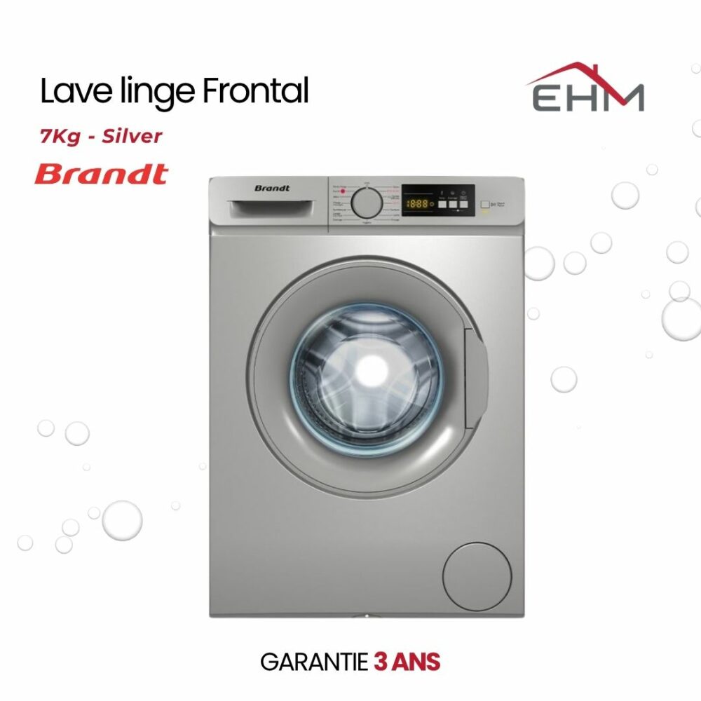 Lave Linge Frontal BRANDT BLF742S 7 kg - Silver