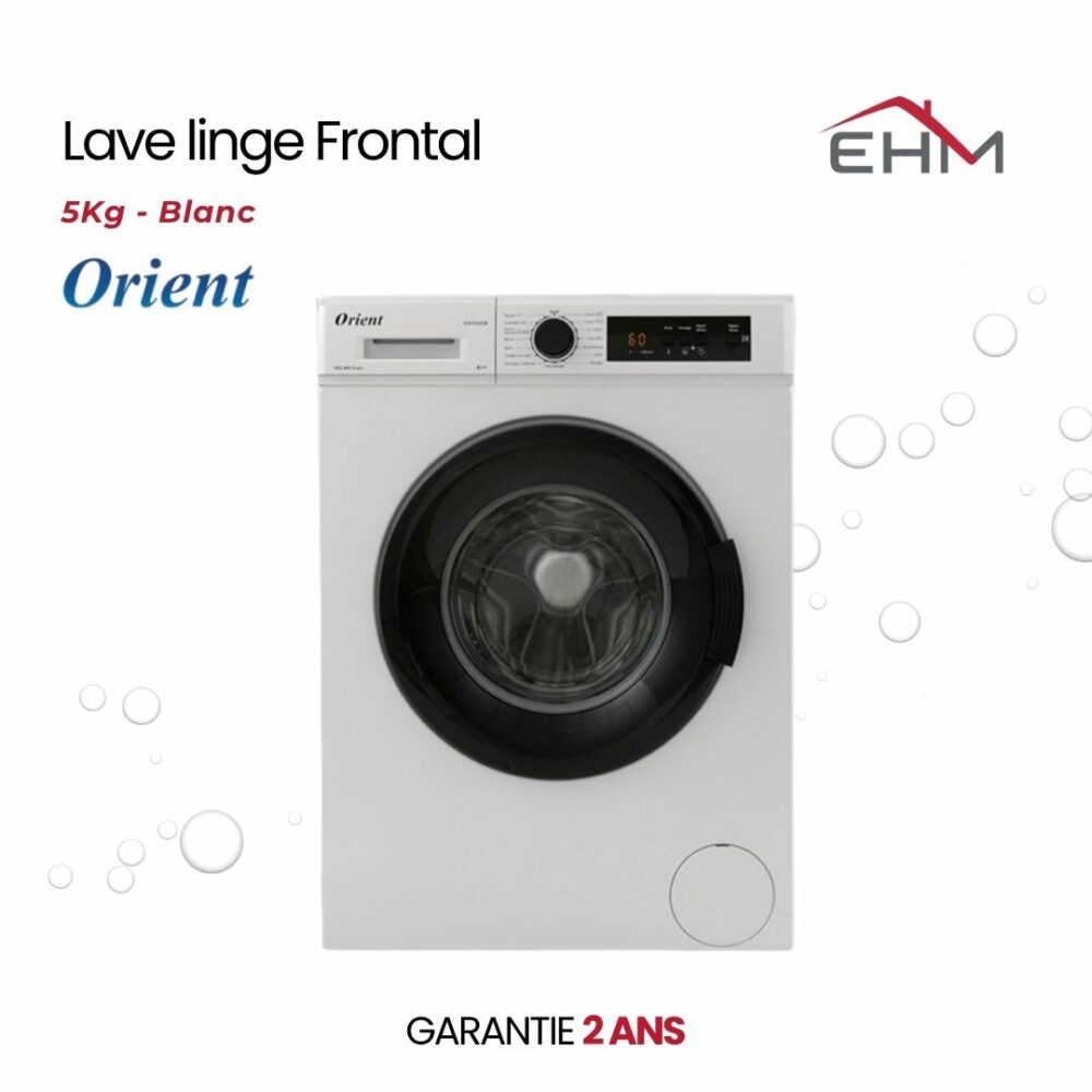 Lave Linge Frontal ORIENT OW-F5V01W 5Kg - Blanc
