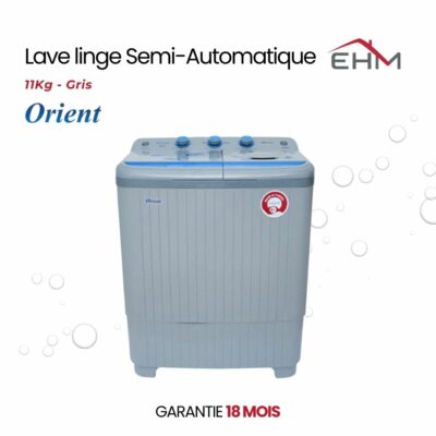 Lave Linge Semi-Automatique ORIENT XPB1-11-2G 11Kg - Gris