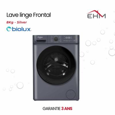 Lave Linge Frontal BIOLUX M-MAXY-80S 8Kg - Silver
