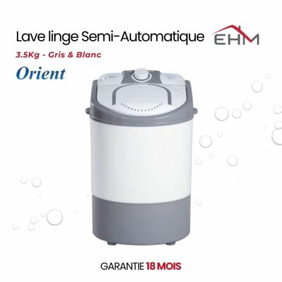 Lave Linge Semi-Automatique ORIENT 3.5 kg - Gris&Blanc