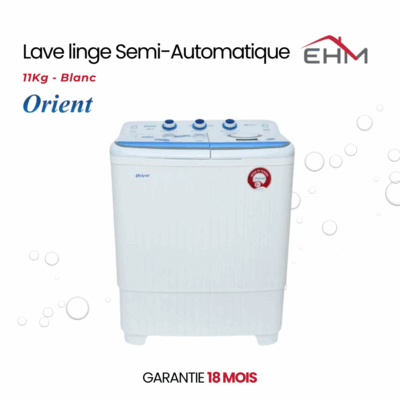 Lave Linge Semi-Automatique ORIENT XPB1-11-2 11Kg - Blanc