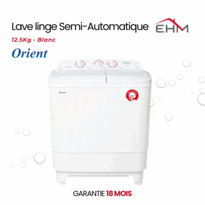 Lave Linge Semi-Automatique ORIENT XPB12-5 12.5Kg - Blanc