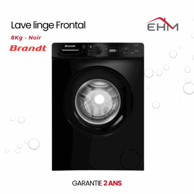 Lave Linge Frontal BRANDT BLF842B 8kg – Noir