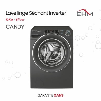 Lave-linge Séchant Inverter CANDY Rapido Pro 12kg - Silver