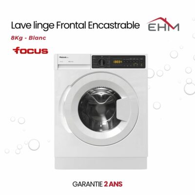 Lave-Linge Frontal Encastrable FOCUS LINE FILO1372 8Kg – Blanc
