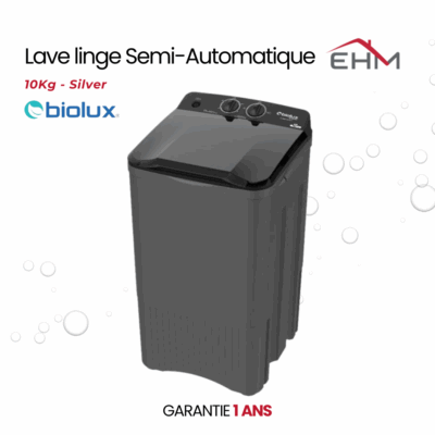 Lave Linge Semi-Automatique BIOLUX ST101-S 10kg - Silver